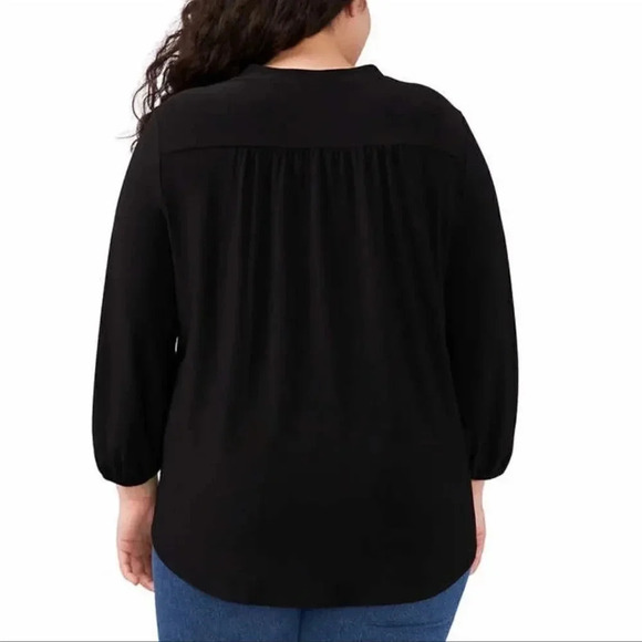 Two by Vince Camuto Ladies' V-Neck Top Small Black - Picture 6 of 8